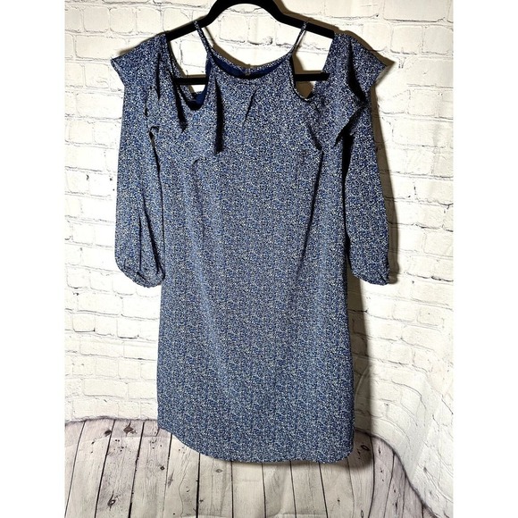 MICHAEL KORS LADIES LONG SLEEVE COLD SHOULDER TUNIC‎ (S) EUC AND GENTLY WORN - Picture 1 of 5